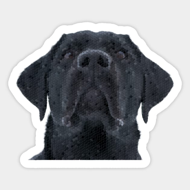 Black Labrador - Low Poly Sticker by AnimaliaArt